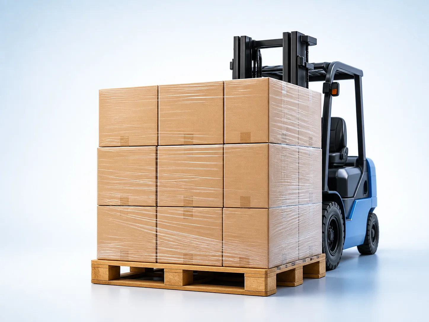 Pallet shipment with forklift